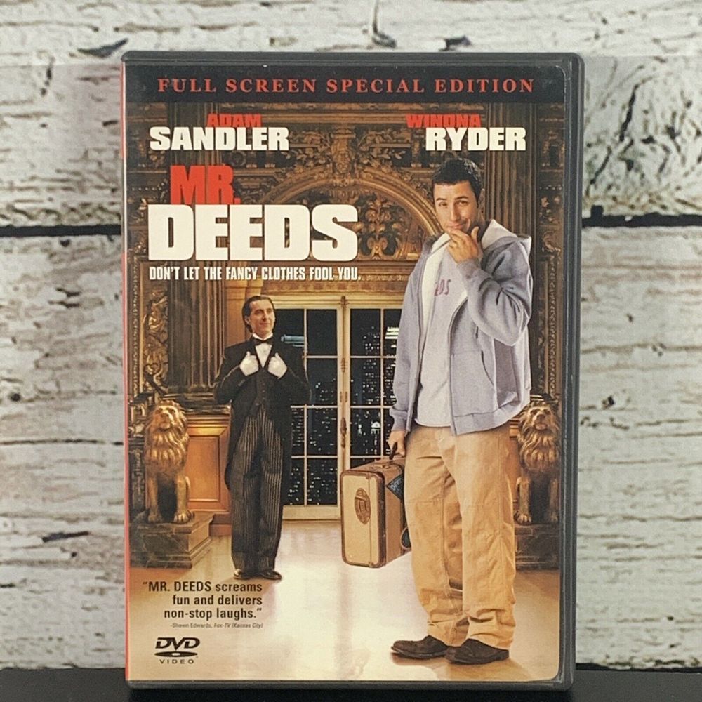 Mr. Deeds (DVD, 2002, Special‎ Edition - Full Screen) Adam Sandler, Winona Ryder